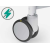 Antistatic double casters ∅ 12.5 cm with direction locking at front 