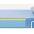 Mattress (polyurethane foam) with PU cover in light blue (2-layer foam) for people with more than 175 kg 