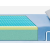 Mattress (gel) with PU cover in light blue, anti-decubitus 